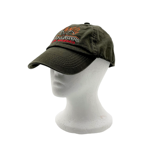 BuckMasters Lifetime Member Adjustable Cap/Hat Green w/ Buckmaster Logo - Picture 3 of 7