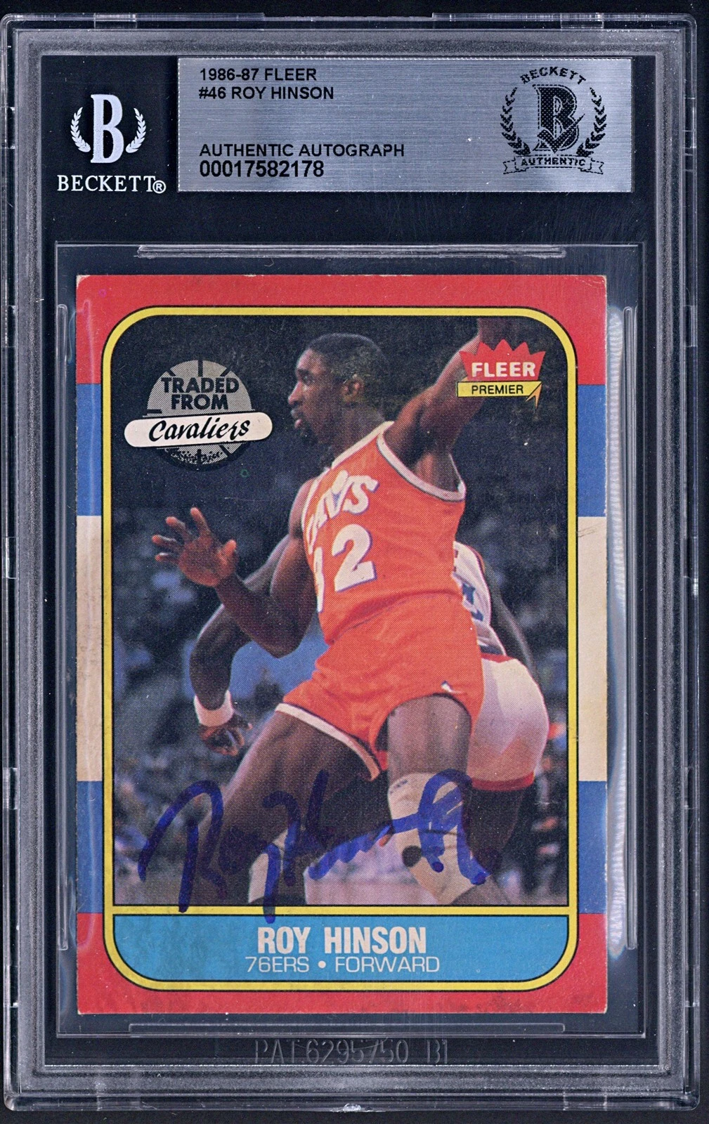 Roy Hinson trading card