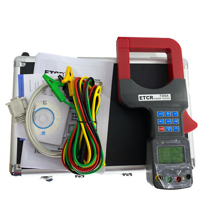 Three Phase Clamp Power Tester Meter AC Voltage Leakage Current Measurement