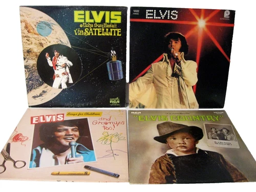 Elvis Presley - LOT OF 4 LP’s -VG to NM Elvis Country, Aloha Hawaii Satellite +