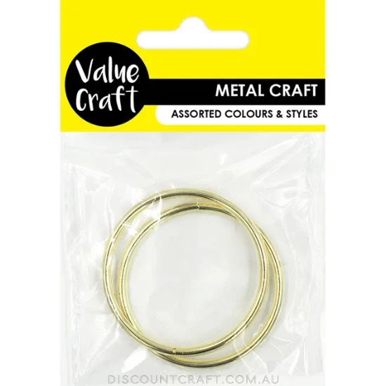 Metal Rings Gold 50mm 2pk eBay
