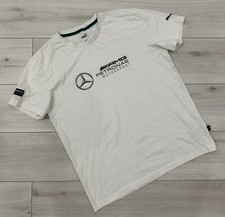 Camiseta Puma Mercedes AMG Petronas Hombre Logo Talla L - Equipo Fórmula Uno Blanca
