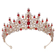 7.2cm Tall 6 Colours Crystal Wedding Queen Princess Prom Tiara Crown Adult