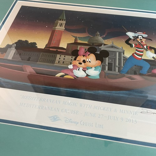 Don Ducky Williams Venedig Goofy Mickey Minnie Mittelmeer Kreuzfahrt Litho signiert - Bild 2 von 7
