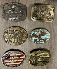 Military BELT BUCKLES - lot of 6