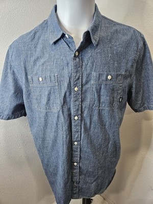 Vans Denim Short Sleeve Button Men's XL