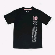 Youth Messi Black Shortsleeve Shirt Size 8