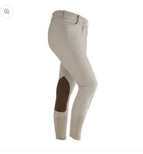EUC Shires Aubrion Women 32” Suffolk Breeches Horse Riding Equestrian Beige