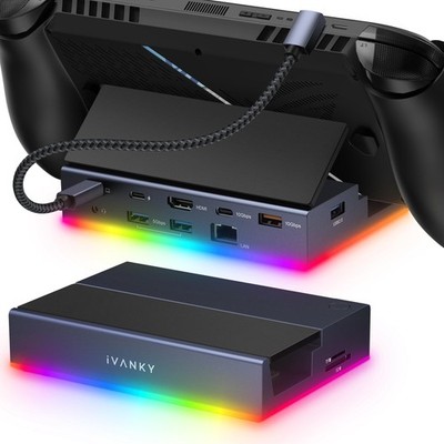 14-in-1 RGB Docking Station for Steam Deck, ROG, Xbox, 4K@120Hz, USB3.2