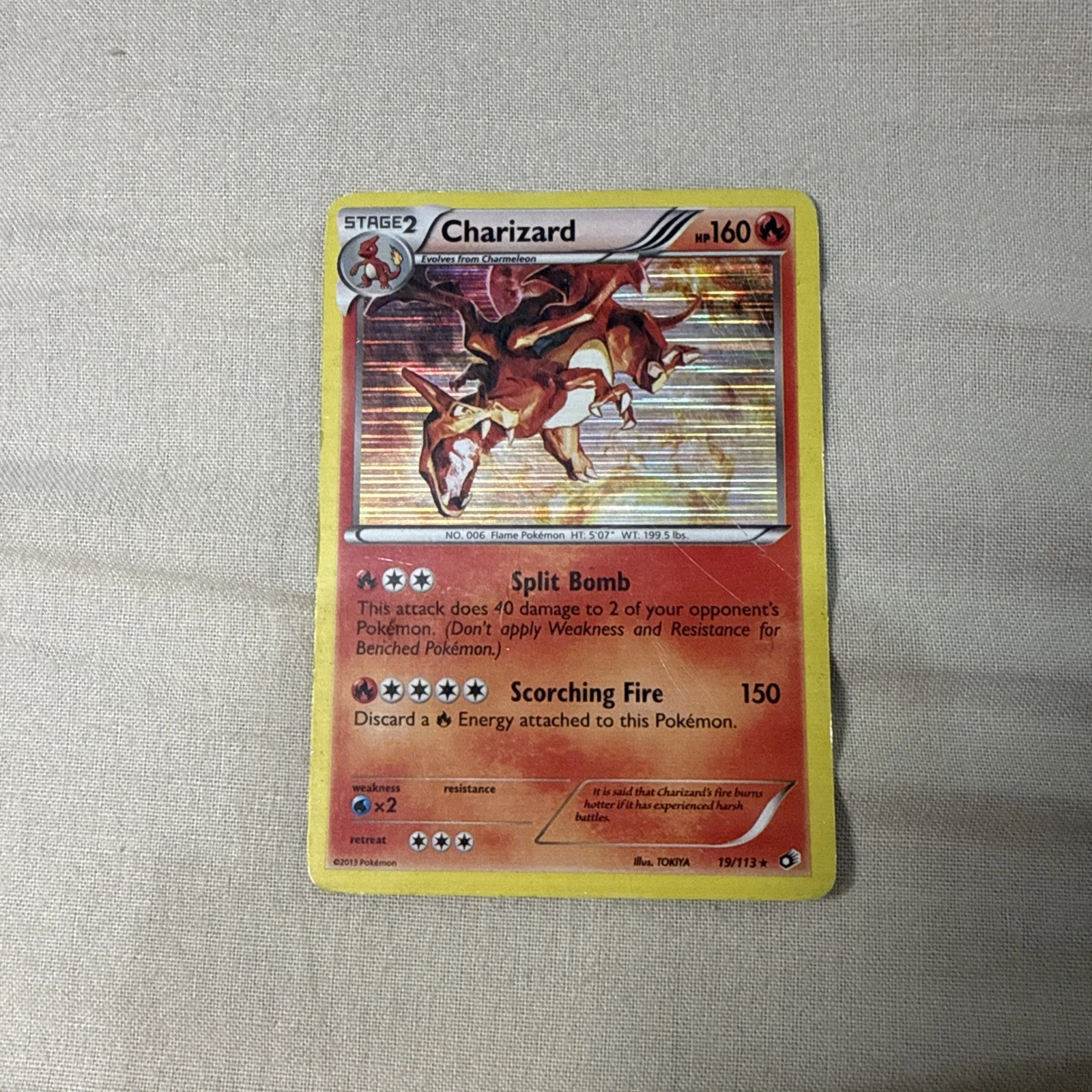 Charizard Holo Legendary Treasures 19/113 Pokemon Card