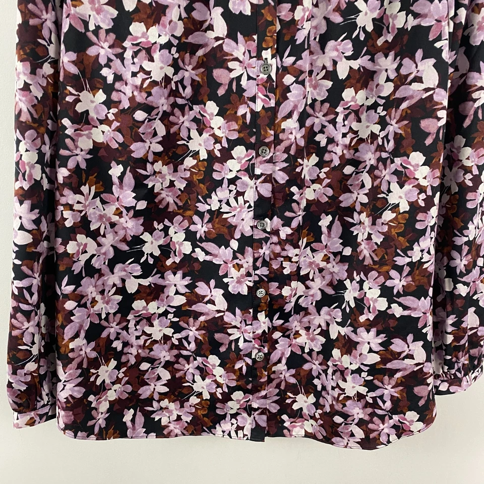 Blusa Camisa Floral Abotonada Colección J.Jill Wearever Talla XL Manga Larga Foto 3 de 4