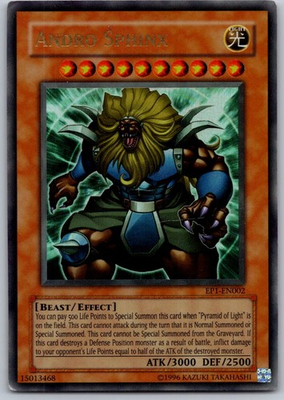 #ad Andro Sphinx Yu Gi Oh Movie Exclusive Pack EP1 EN002 Ultra Rare $2.99