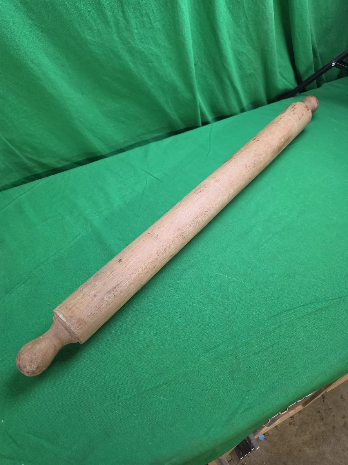 VTG Extra Large Wooden Rolling Pin 35" Bakery Dough Roller Primitive...