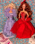 Vintage Barbie Dolls Lot Of 2 90’s Radiant Red Lilac Lovely MIB
