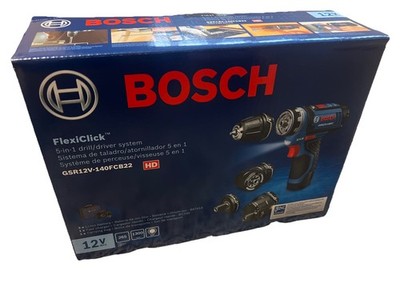 BRAND NEW BOSCH GSR12V-140FCB22 12V MAX Flexiclick 5-In-1 Drill/Driver System