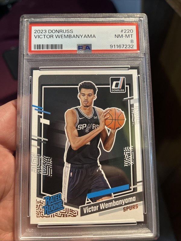 2023-24 Donruss Victor Wembanyama Rated Rookie PSA 8