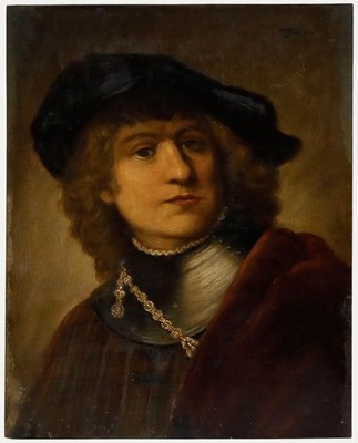 After Rembrandt - Öl Aus Dem Späten 19. Jahrhundert, Selbstporträt
