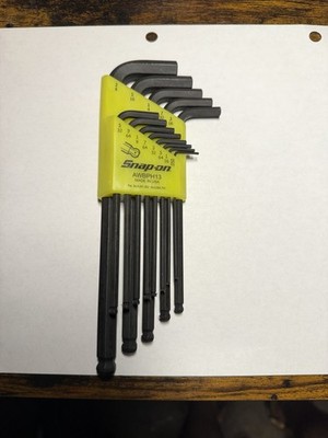 Snap-on Tools USA NEW 13pc SAE L-Shaped ScrewHold Ball Hex Wrench Set AWBPH13