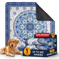 Washable Pee Pads for Dogs,72"x72" Waterproof Non-Slip Reusable Puppy Pad wit...