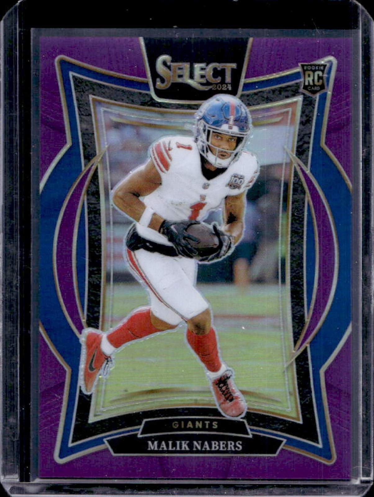 2024 Select Malik Nabers Concourse RC Purple Prizm #45/75 Giants