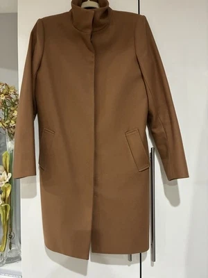 Theory Wool-Cashmere Stand Collar Coat Size M