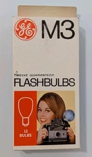 Vintage 12pk M3 Flash Bulbs GE General Electric Flashbulbs New in Box