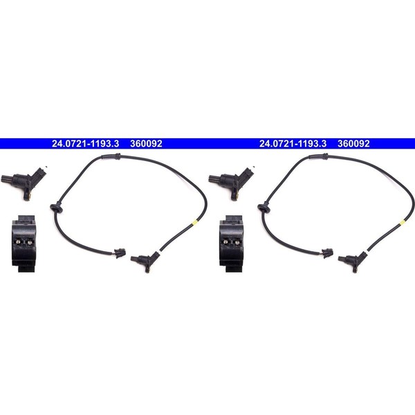 2X ATE ABS-SENSOR Raddrehzahl ABS-FÜHLER Hinten Passend FüR VW Passat-image