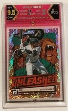 2021 PANINI DONRUSS UNLEASHED LUIS ROBERT PINK FIREWORKS,   RCG 9.5