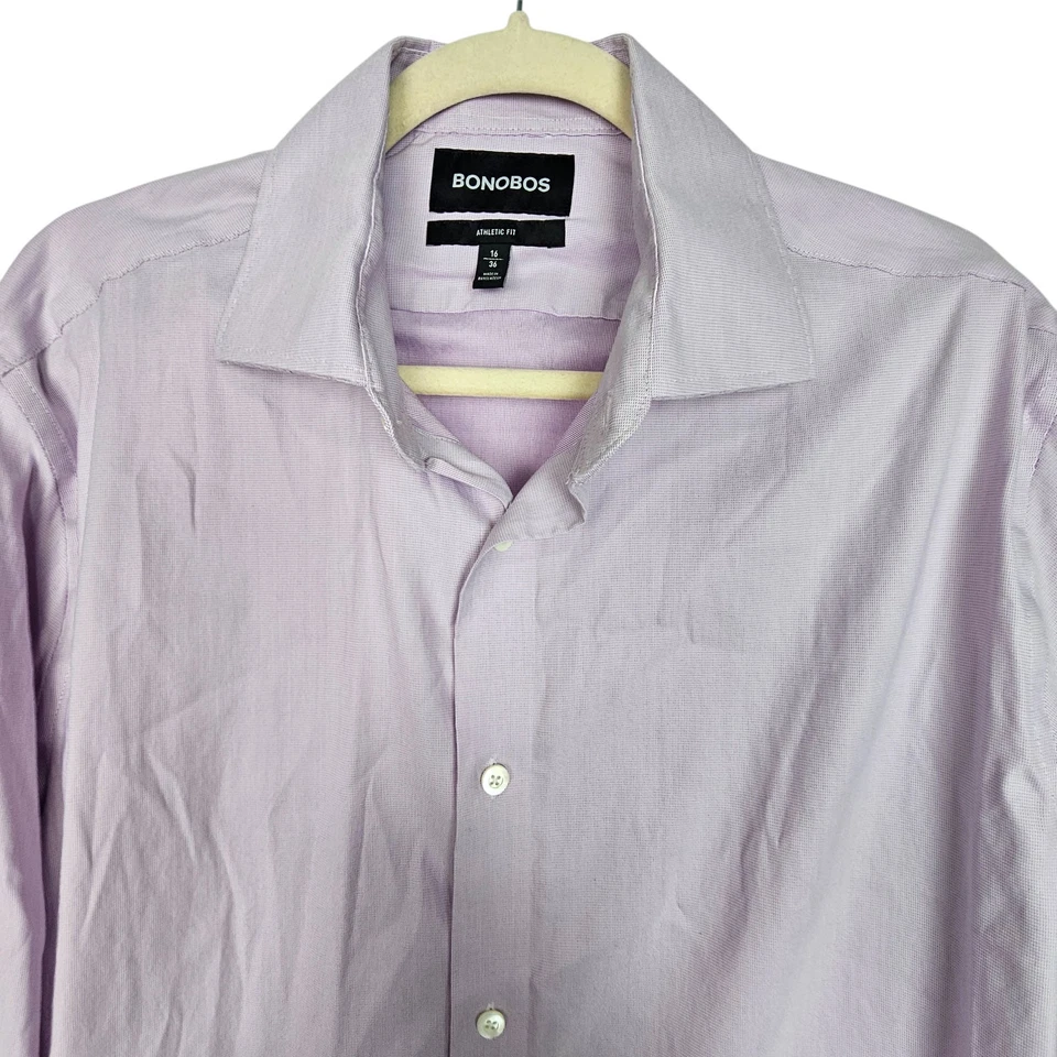 Camisa de Vestir Bonobos Camisa Manga Larga Camisa con Botones Hombres 16-36 Ajuste Atlético  Foto 2 de 4