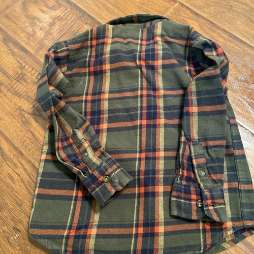 Old Navy Plaid Button Up Flannel Boys Size 6/7 Long Sleeve - Picture 5 of 6