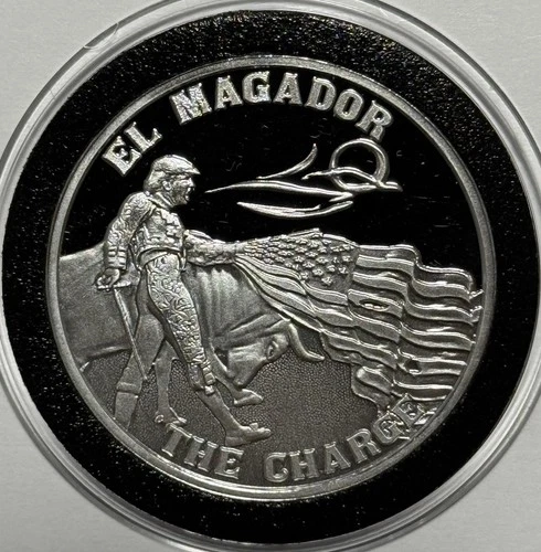 El Magador The Charge Donald Trump Rare Coin 1 Troy Oz .999 Fine Silver Round