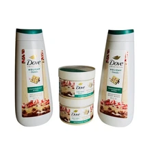 Dove Limited Edition Holiday Treats Peppermint Bark Body Wash and Body Scrub Set