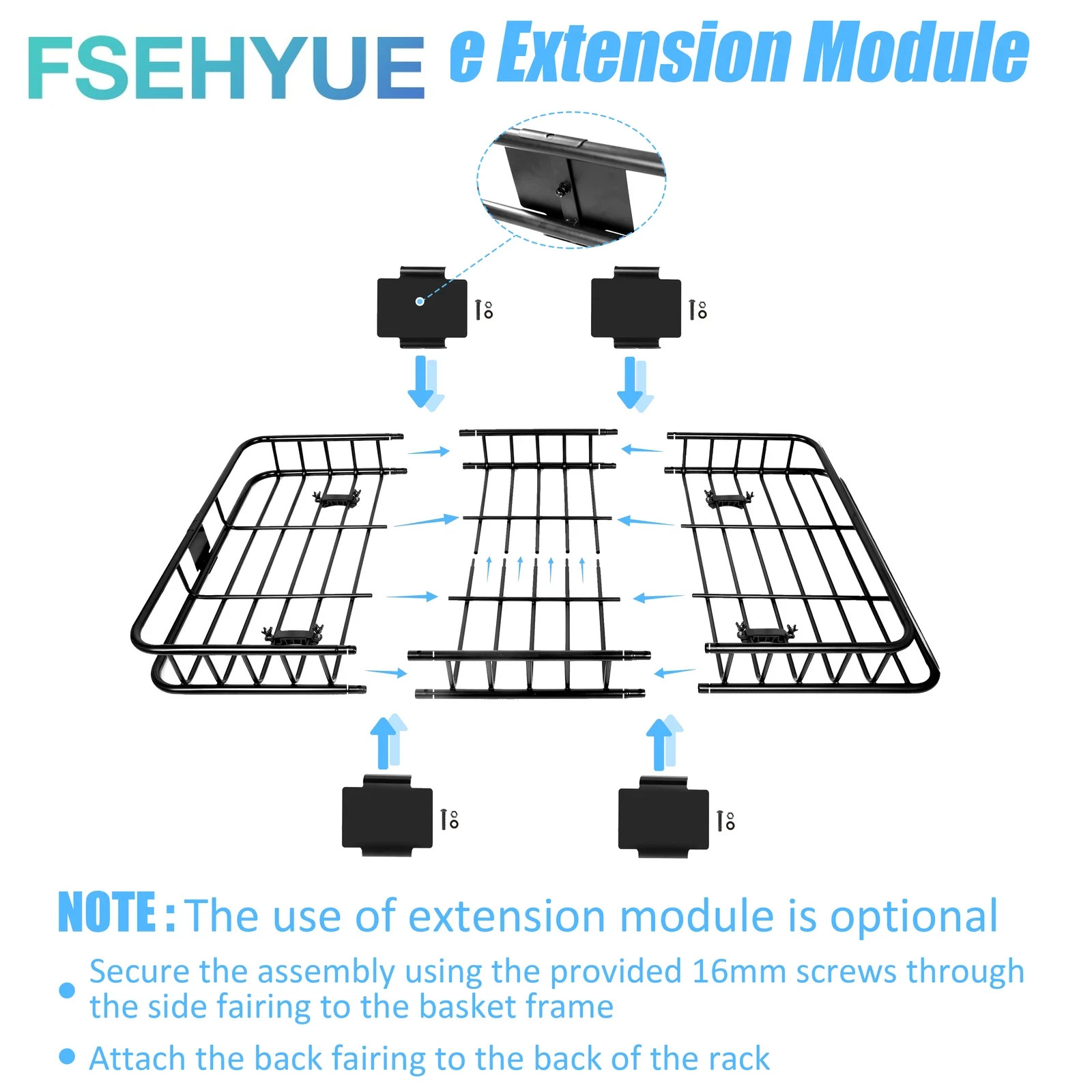 Universal Roof Rack Basket Car Luggage Carrier Steel Vehicle Cargo 64" For SUV