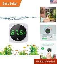 Mini LED Aquarium Thermometer - Accurate Water Temperature Indicator, White