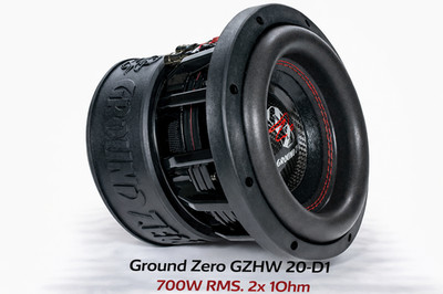 Ground Zero GZHW 20-D1 20cm Subwoofer 2x 1 Ohm 1500 Watt SPL