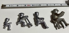 FOUR Antique Toy Cast DRIVERS Arcade Kenton Hubley Truck Cart Buggy Pewter Lead