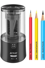 Afmat Electric Pencil Sharpener For 6-12mm No. 2 Colored Pencils Auto Stop NEW