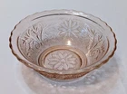 Vintage Anchor Hocking Sandwich Pink Small Fruit Bowl  4.75"