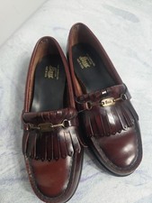 Bass Tassel Loafer Slip On Burgundy Leather Youth Dress Shoes 3 M