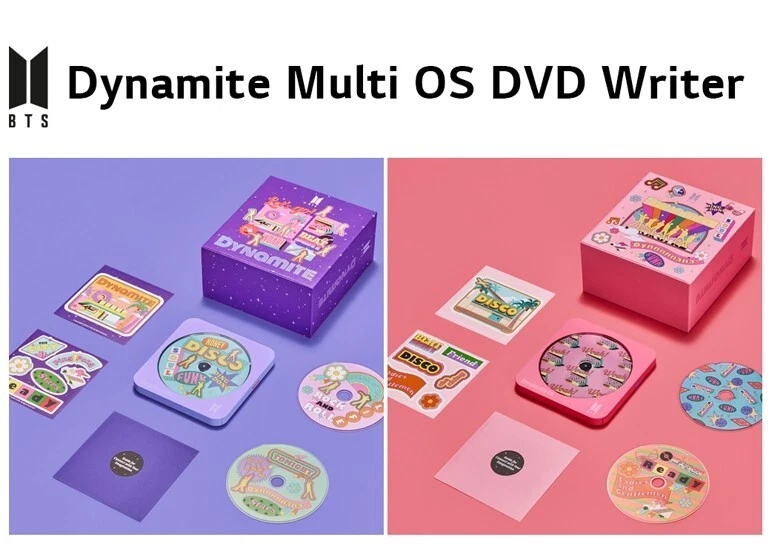 BTS Dynamite(ダイナマイト)マルチOS DVDライター(パープル)