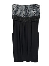 Sequin Hearts Medium Dress Black Snake Print Bodycon Mini Sexy Party Strapless