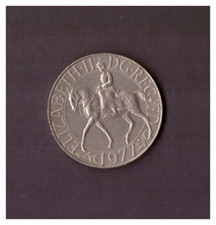 Großbritannien 1977 Kronenmünze Königin Elisabeth II. 25-jähriges Kronjubiläum