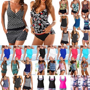 Women-Push-Up-Padded-Tankini-Bikini-Set-Bathing-Suit-Swimsuit-Beachwear-Swimwear