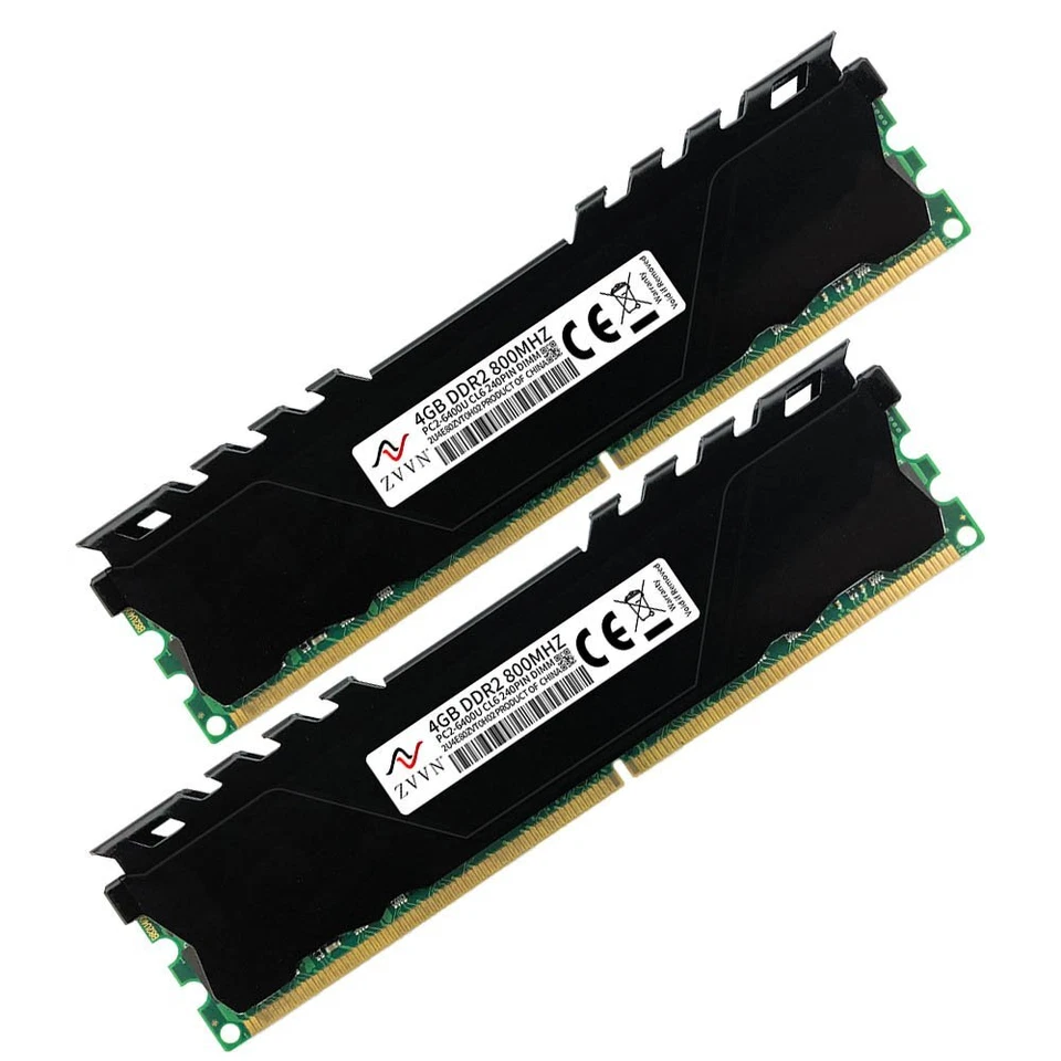 8GB 2x 4G 800MHz DDR2 PC2-6400 240Pin DIMM Desktop Memory F2-6400CL6D-8GBMQ ZVVN - Image 3 of 4