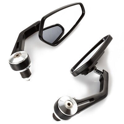22mm Handlebar Metal Motorcycle Mirror Rearview Mirror Oval Silver