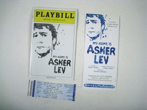 Mein Name ist Asher Lev Spielzettel 2012 Westside Theater Ticket Marke Nelson Bacon - Bild 1 von 9