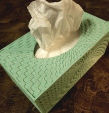 3D Printed Designer Facial Tissue Dispenser Box Cover Holder in Various Colors