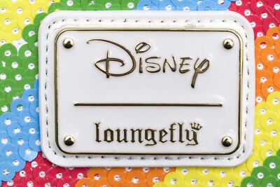 Loungefly Disney Mini Sequin Rainbow Ziparound Wallet Coin Purse