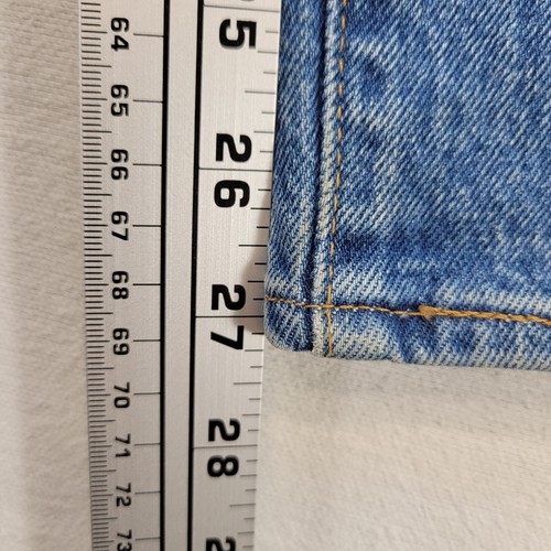 Levis Jeans Womens 27 Blue Ribcage Straight Button Fly Medium Wash Denim - Picture 11 of 12