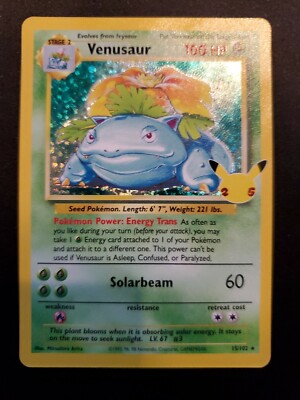 Venusaur Holo 15 102 Celebrations Classic Collection Pokemon Tcg Mint Nm Ebay